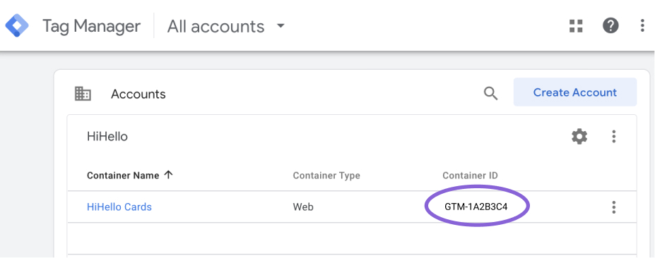 how to find container ID in google tag manager